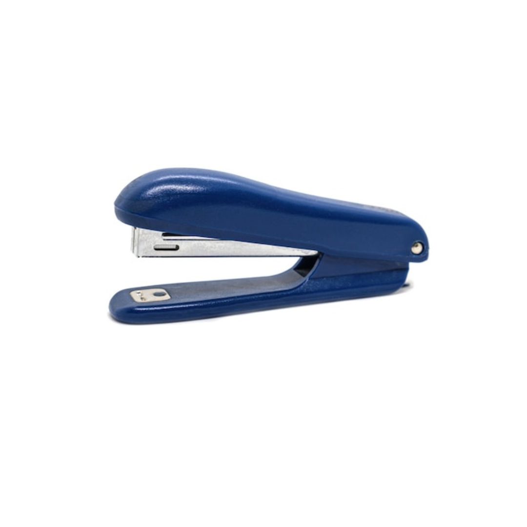 A blue stapler, a product offered by Azrin Trading showcased against a white background.