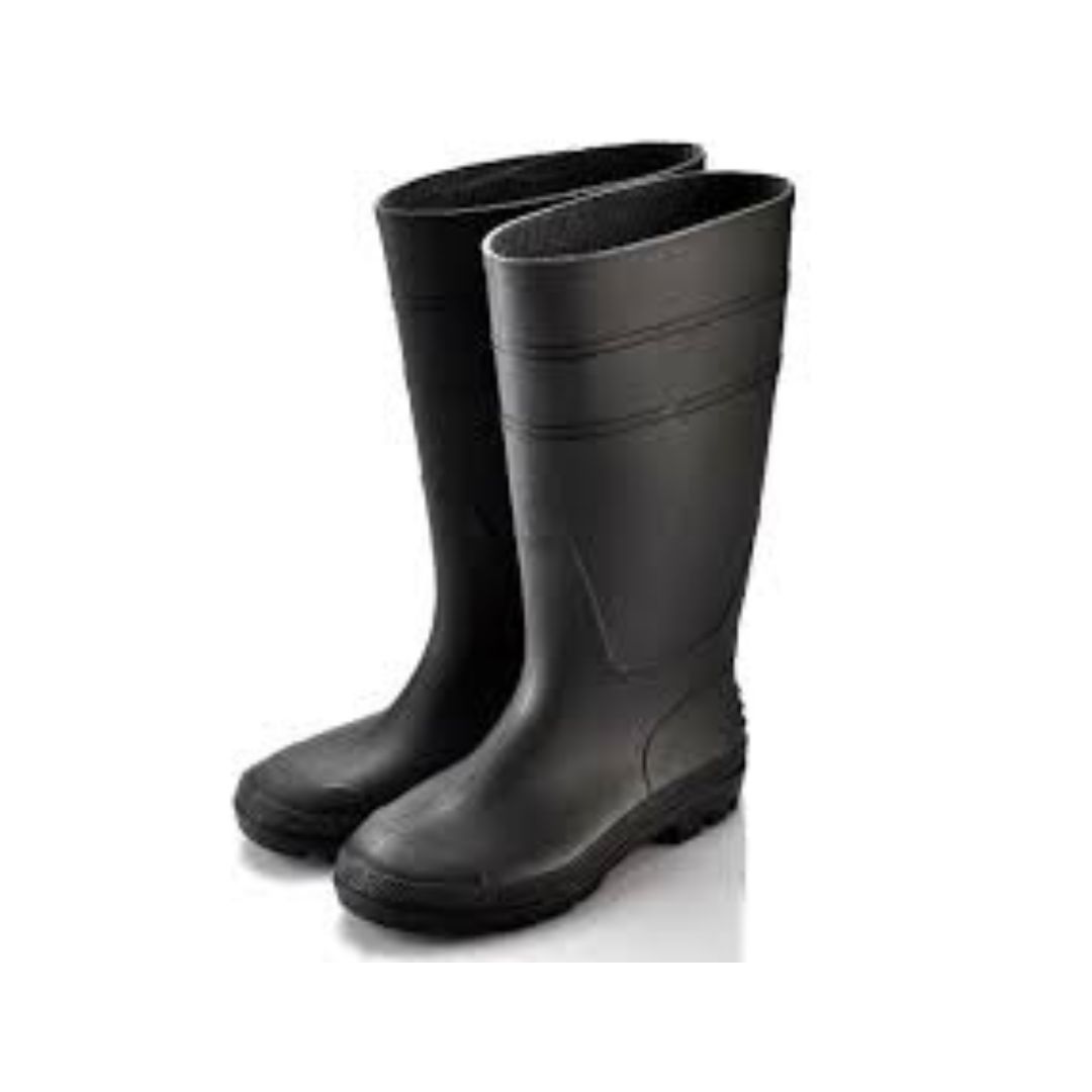 black colour Safety Gum Boots-Safety product supplier in Qatar-Azrin Trading