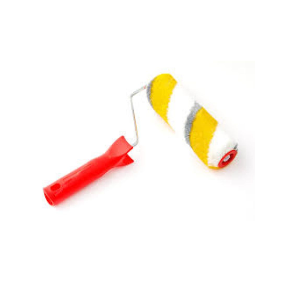 paint roller with red handle