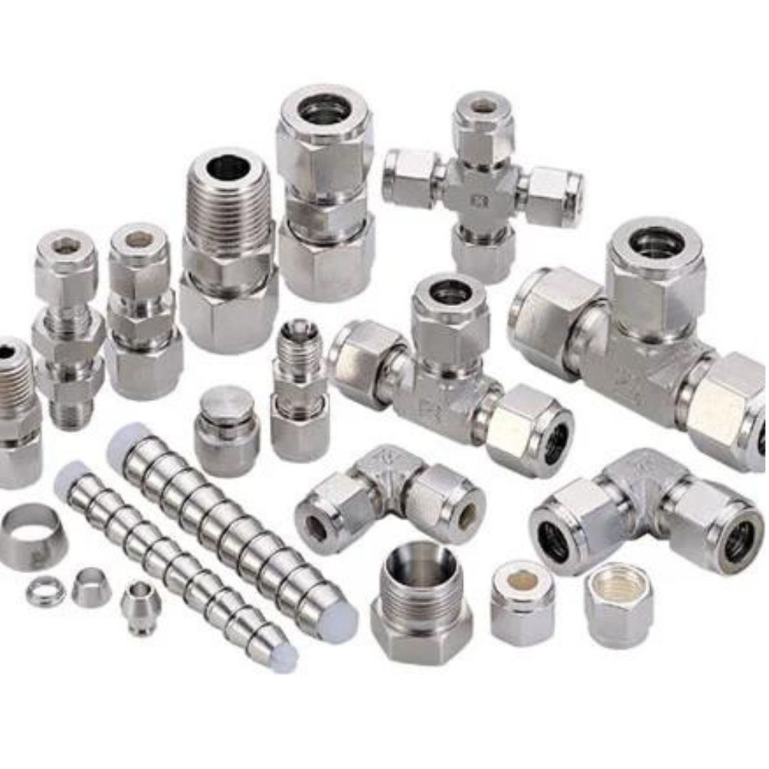 collection of a steel tube fittings