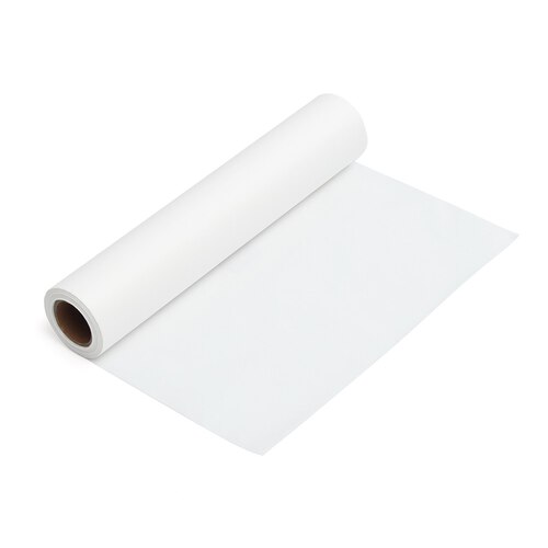 Roll of white paper, ideal for various applications, showcasing simplicity and utility